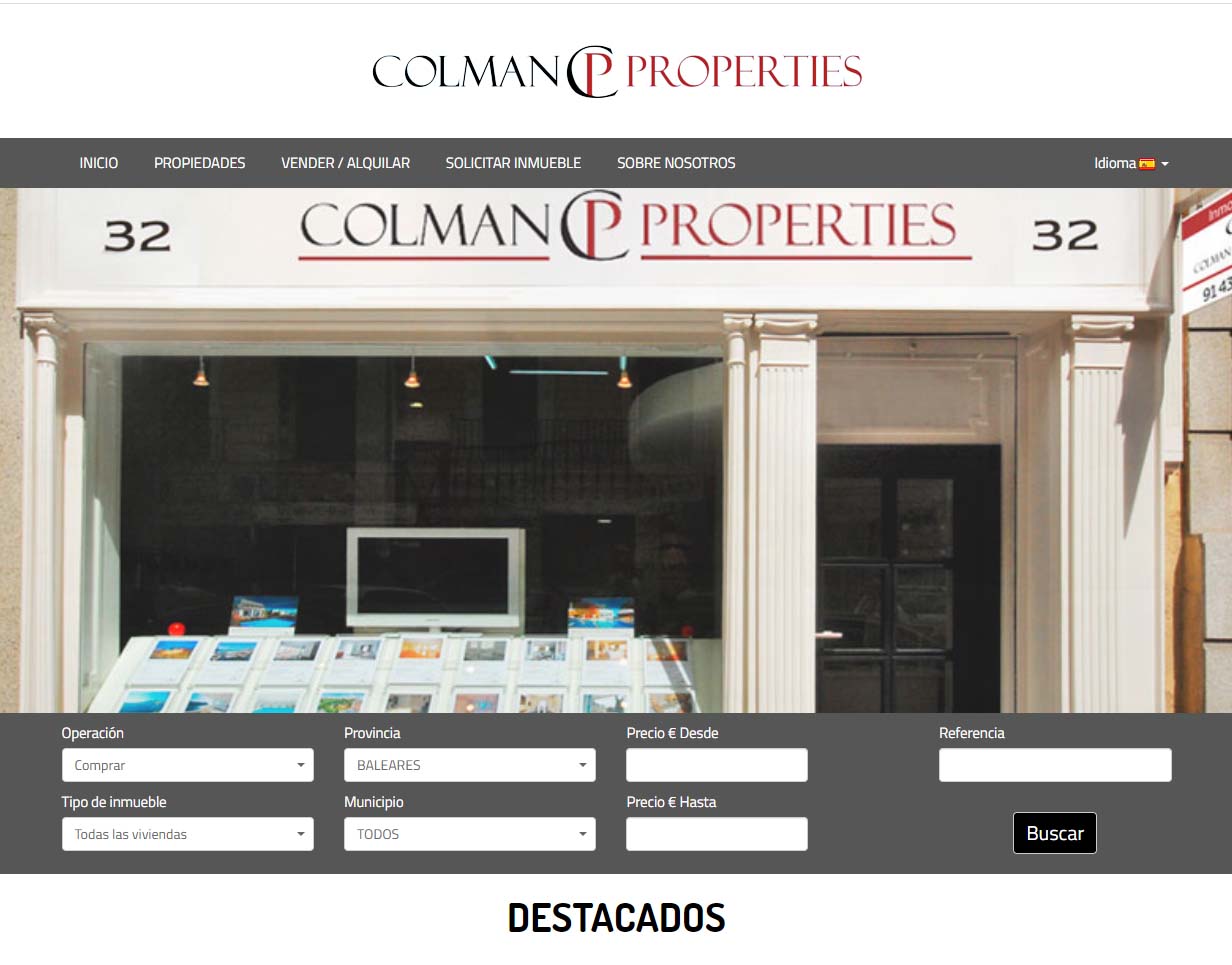 Ejemplo web inmobiliaria en Palma
