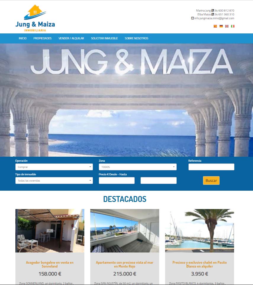 Ejemplo web inmobiliaria Las Palmas