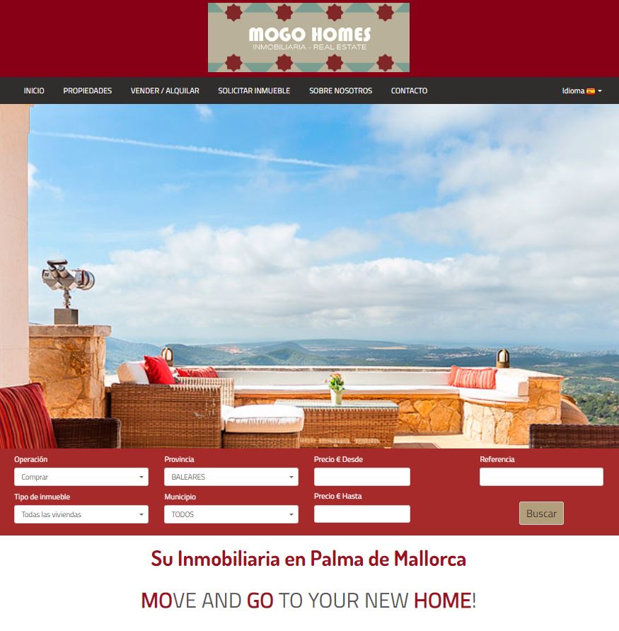 Ejemplo web inmobiliaria Mogohomes